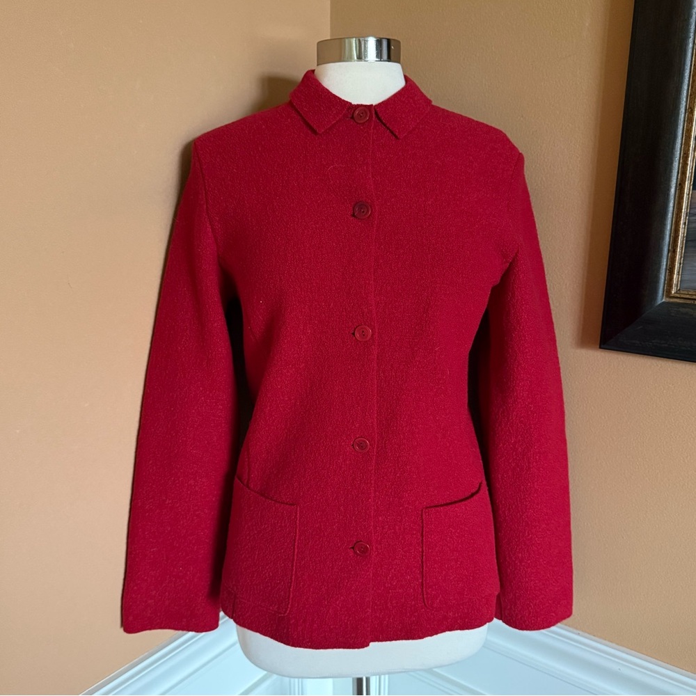 Caroll Vintage French Wool BlazerJacket 40 Classic Minimalist Tailored Wool Coat